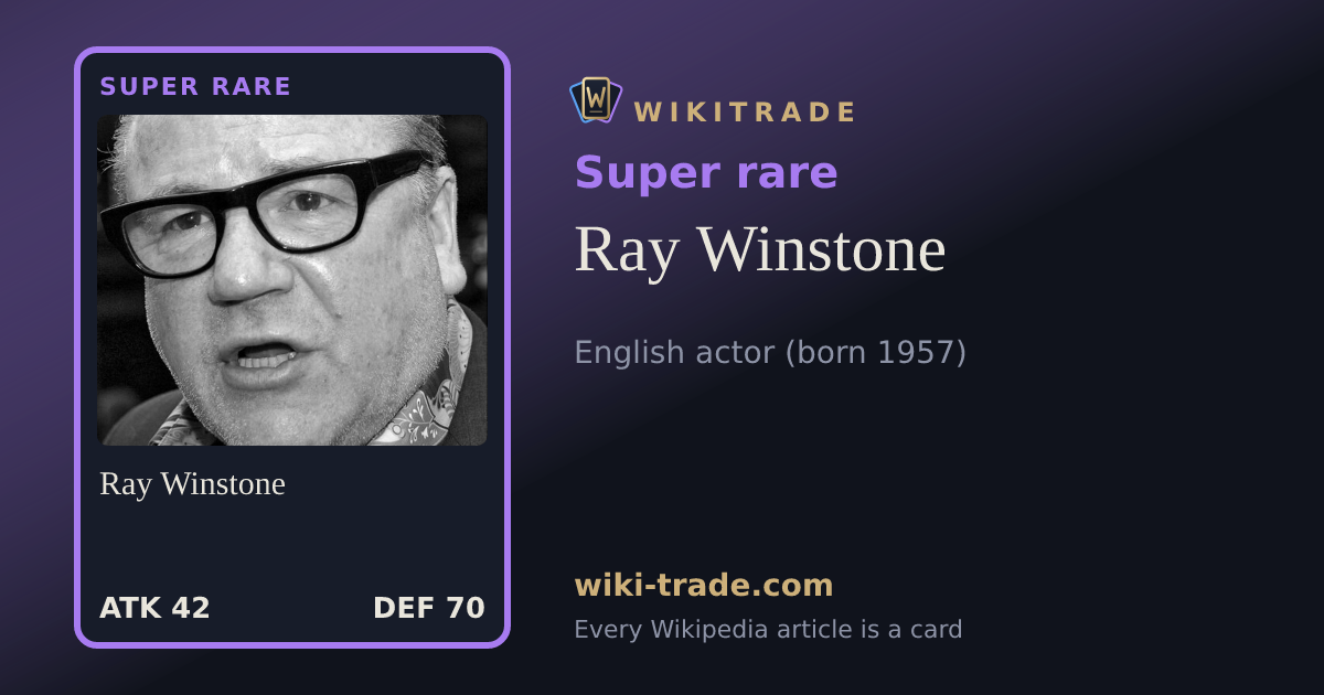 Ray Winstone — Super rare card