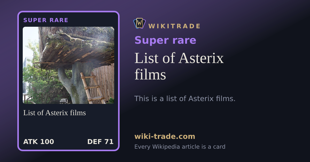 List of Asterix films — Super rare card
