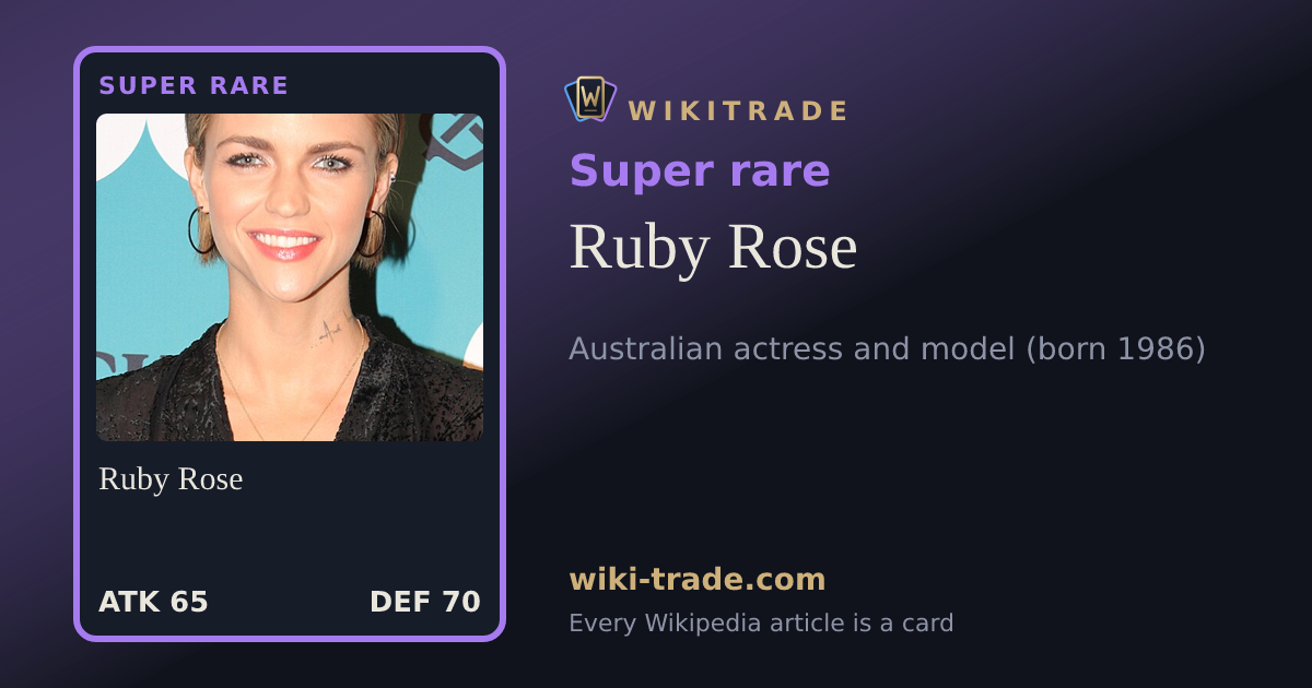 Ruby Rose — Super rare card