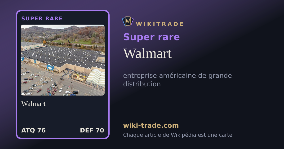 Walmart — carte Super rare