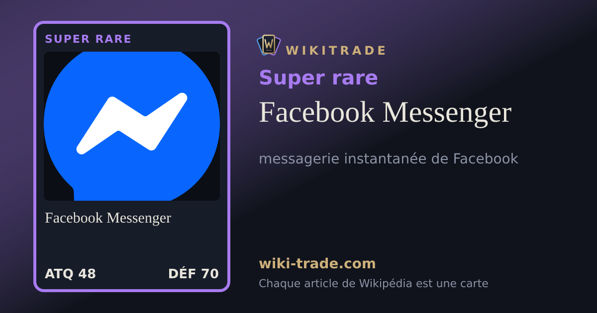 Facebook Messenger — carte Super rare
