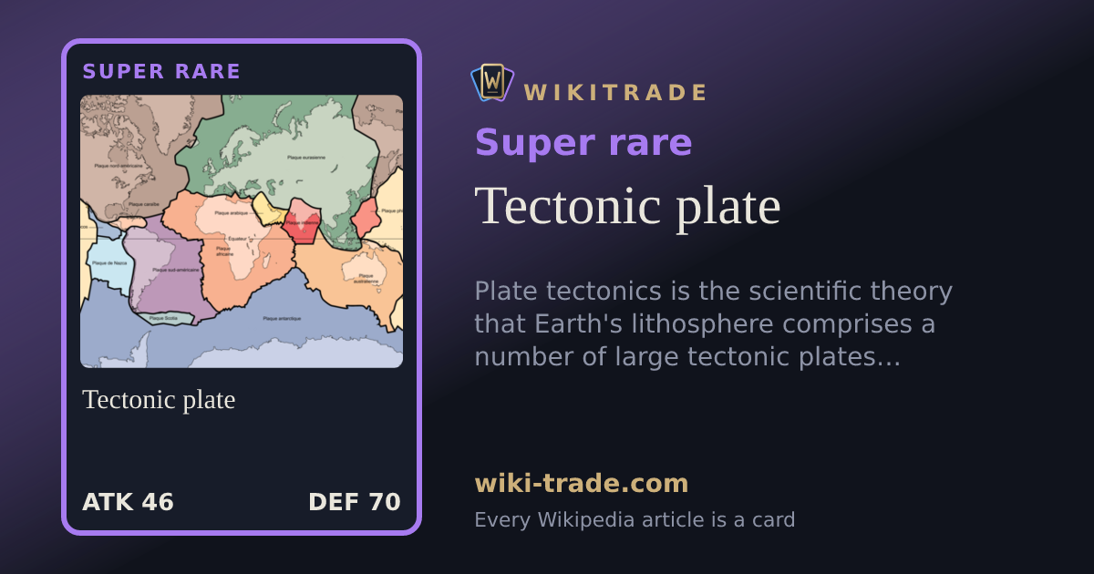 Tectonic plate — Super rare card