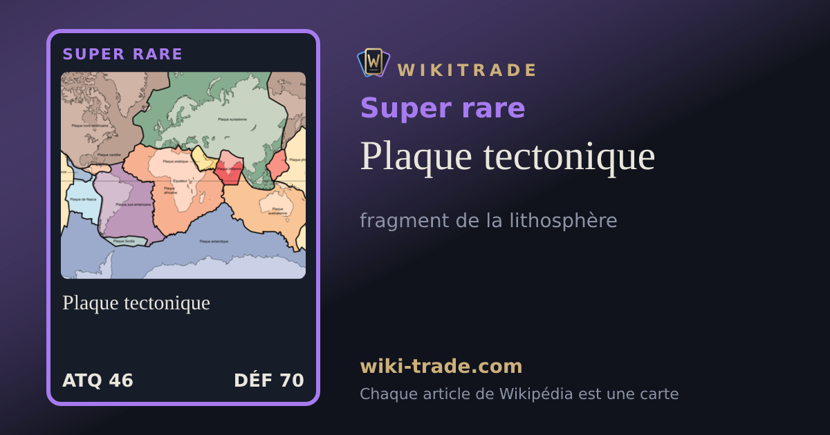 Plaque tectonique — carte Super rare