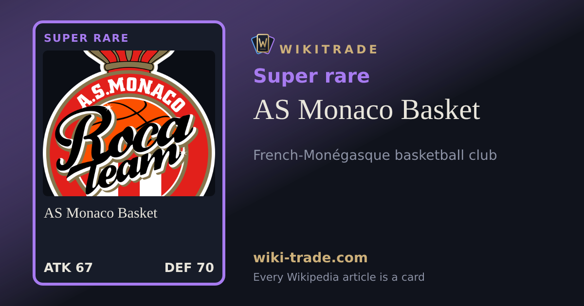 AS Monaco Basket — Super rare card