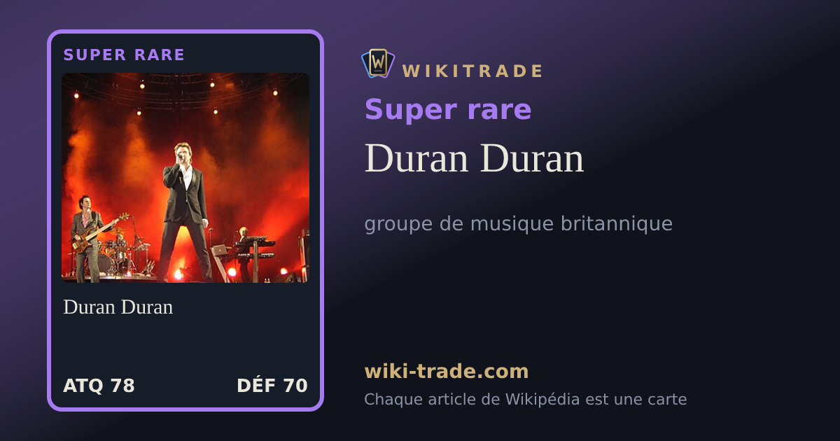 Duran Duran — carte Super rare