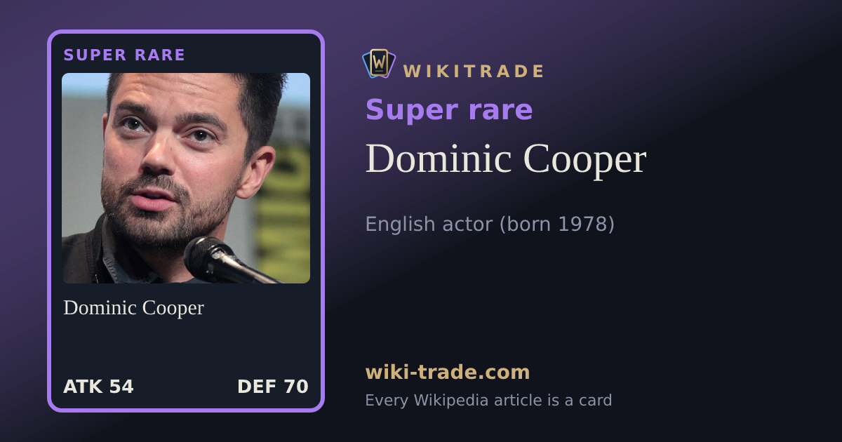 Dominic Cooper — Super rare card