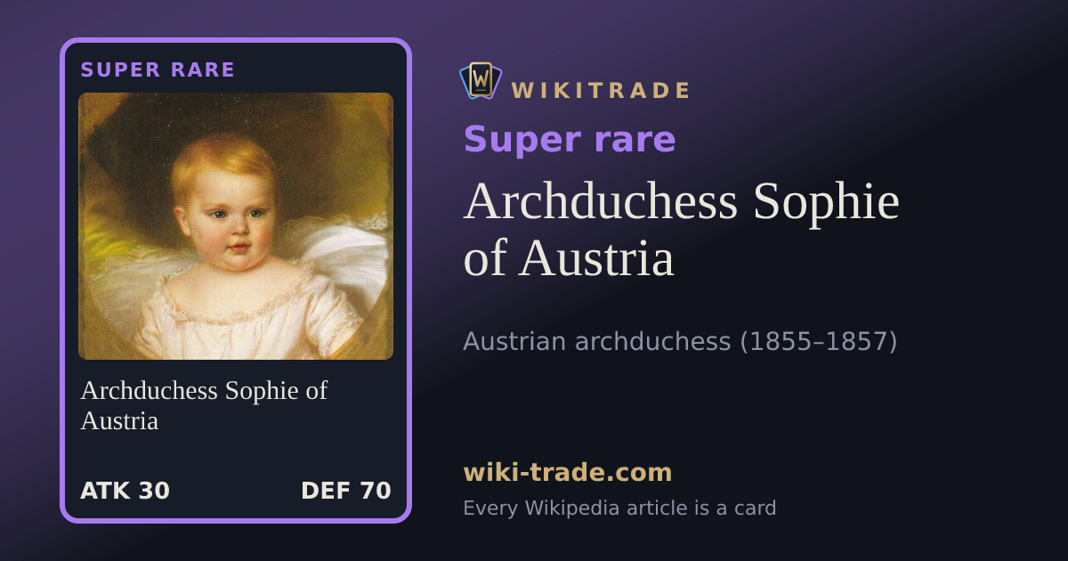 Archduchess Sophie of Austria — Super rare card