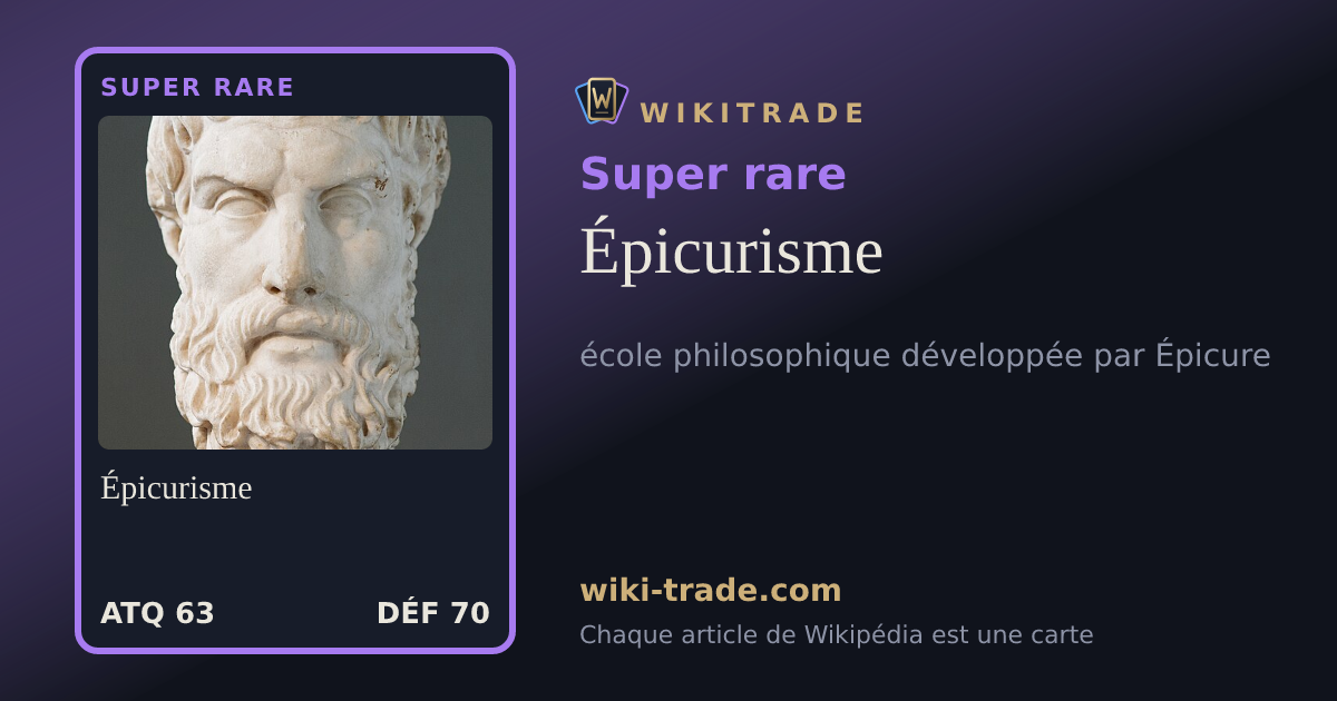 Épicurisme — carte Super rare