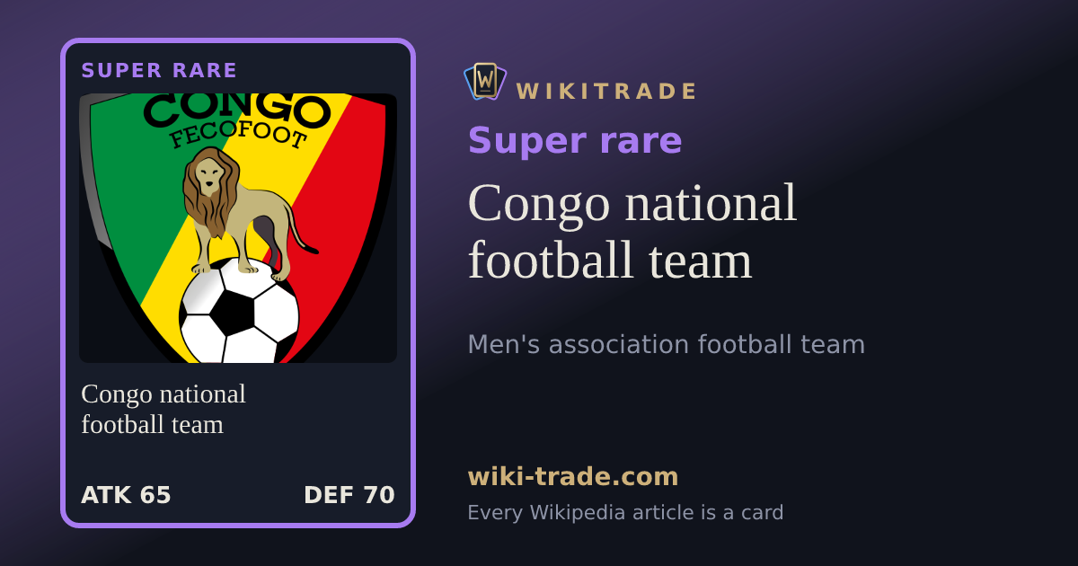 Congo national football team — Super rare card