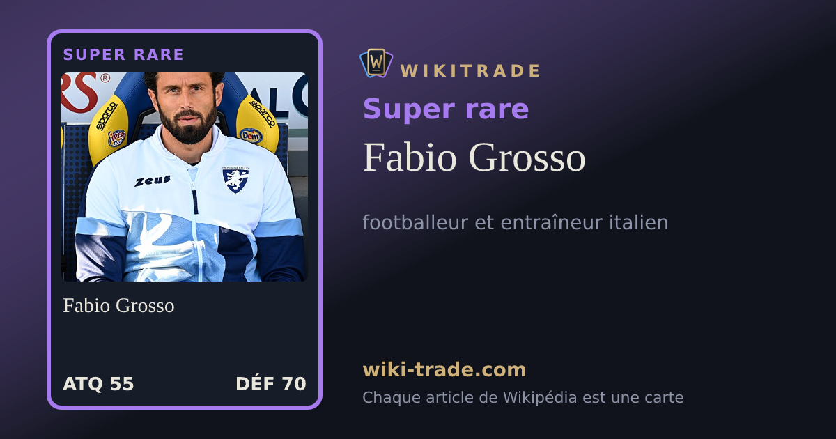Fabio Grosso — carte Super rare