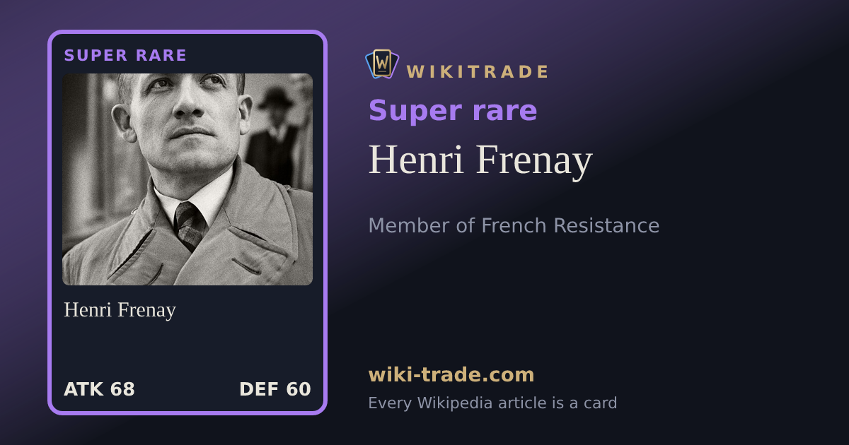 Henri Frenay — Super rare card