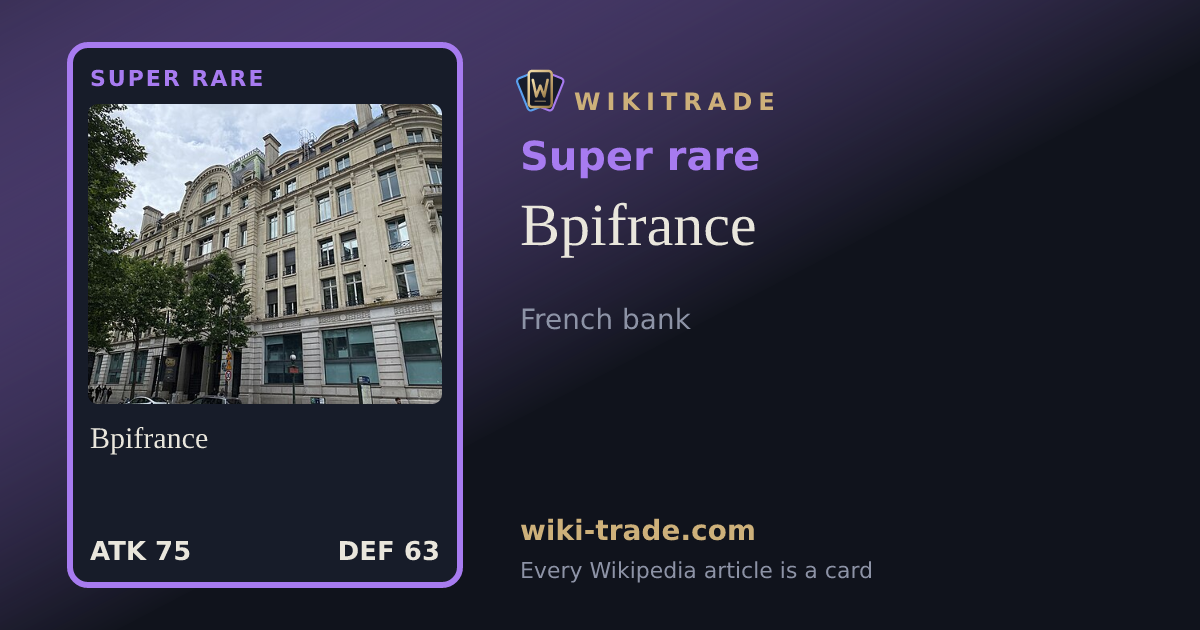 Bpifrance — Super rare card