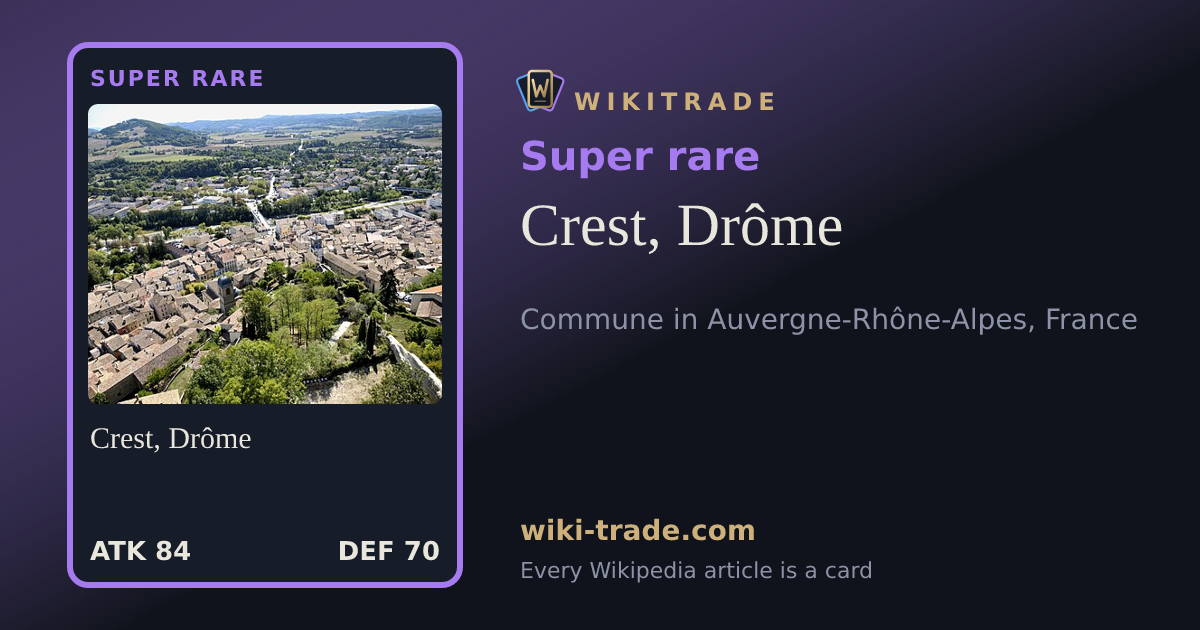 Crest, Drôme — Super rare card