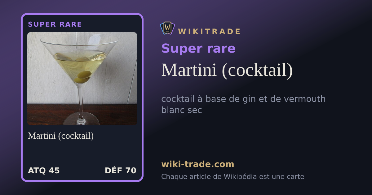 Martini (cocktail) — carte Super rare