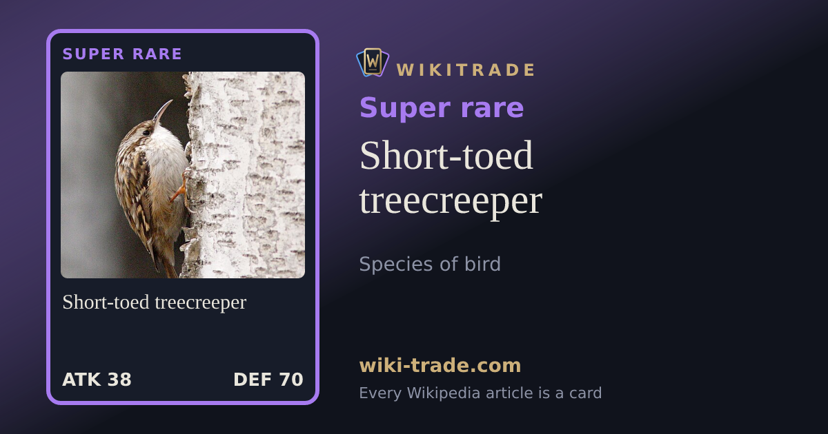 Short-toed treecreeper — Super rare card