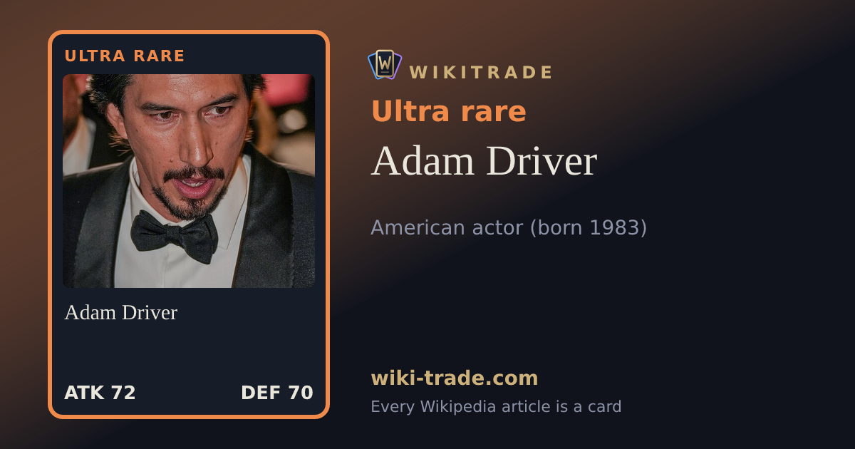 Adam Driver — Ultra rare card