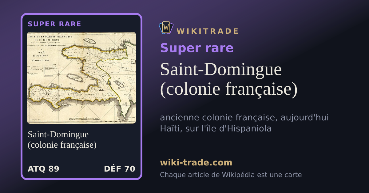 Saint-Domingue (colonie française) — carte Super rare