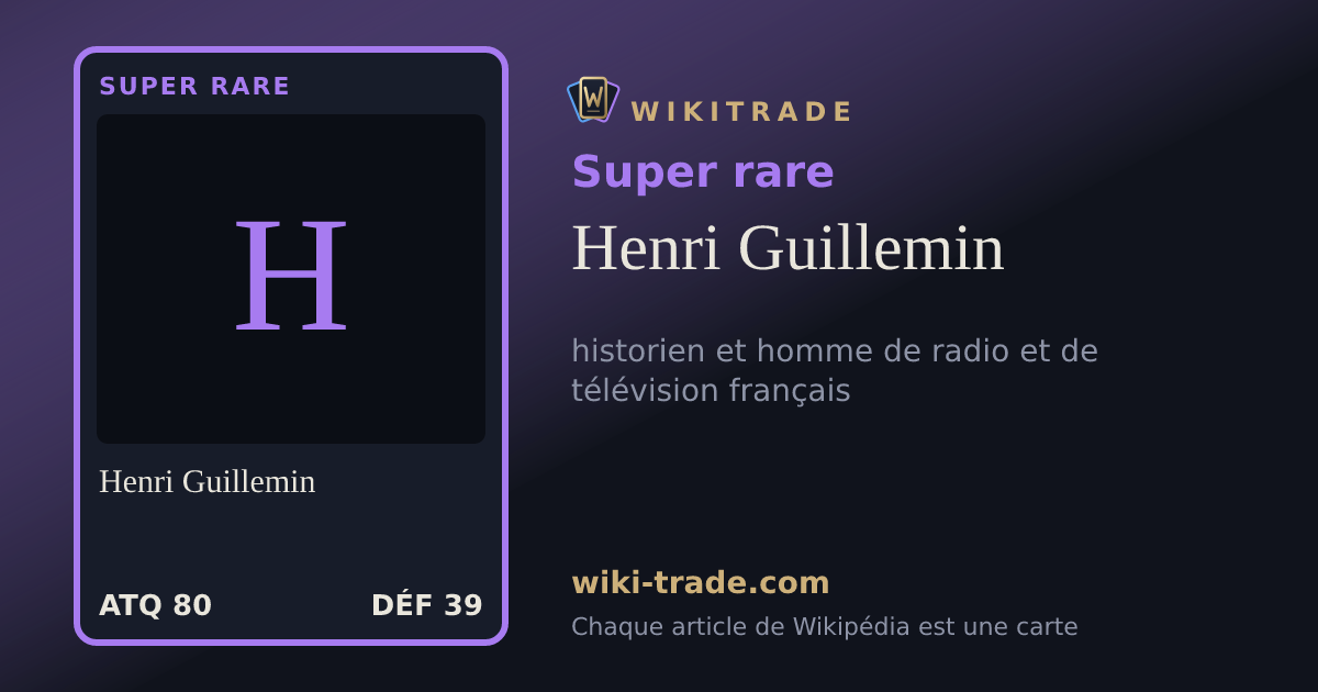 Henri Guillemin — carte Super rare