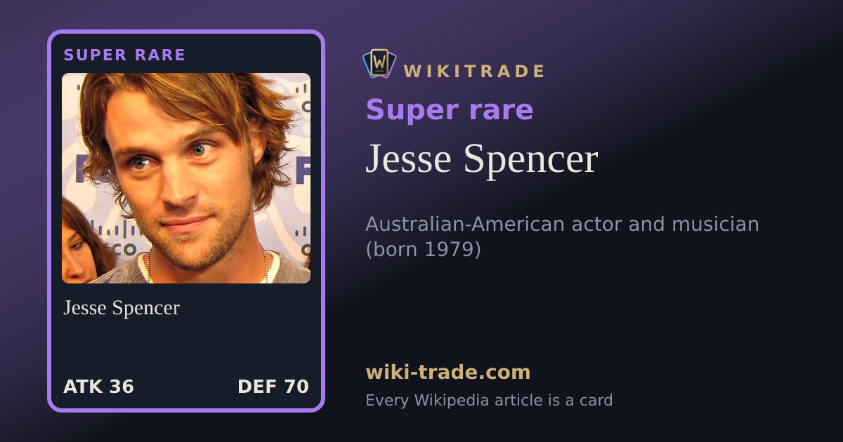 Jesse Spencer — Super rare card