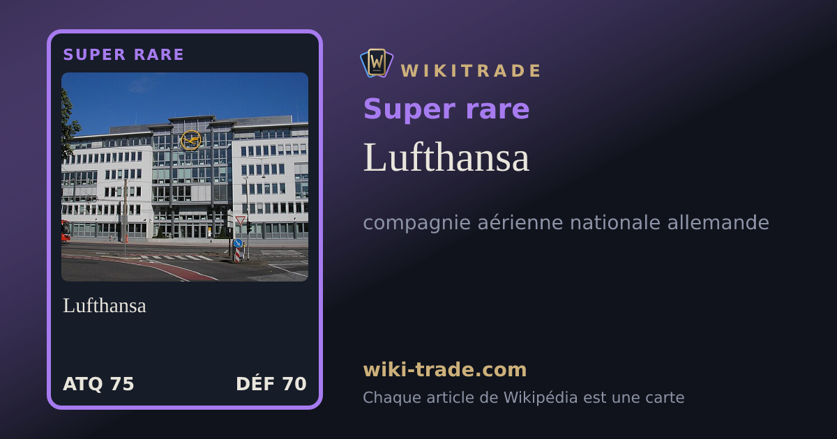 Lufthansa — carte Super rare