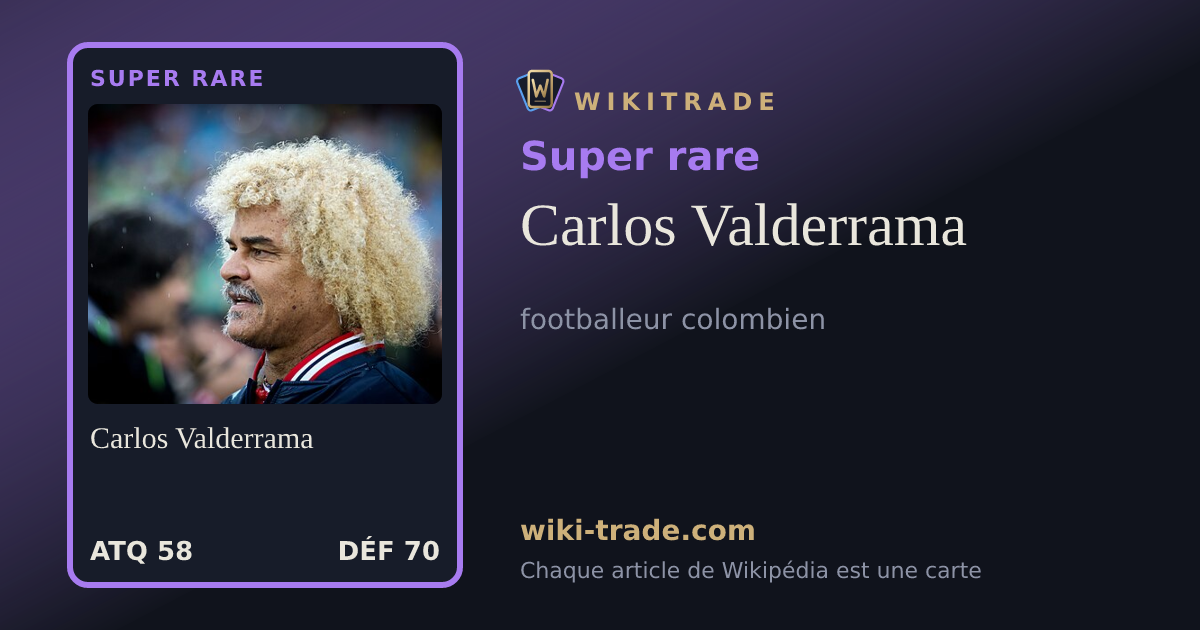 Carlos Valderrama — carte Super rare