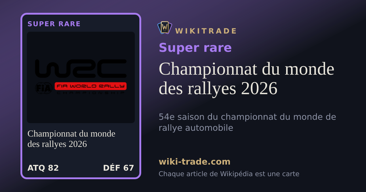 Championnat du monde des rallyes 2026 — carte Super rare