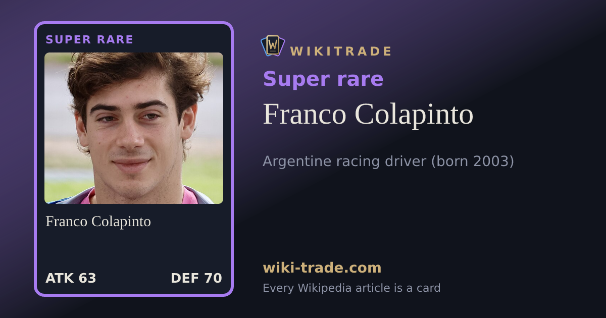 Franco Colapinto — Super rare card