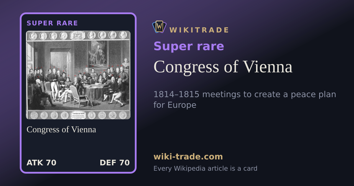 Congress of Vienna — Super rare card