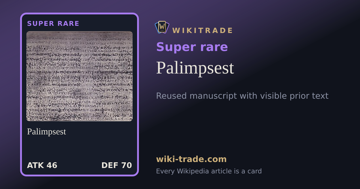 Palimpsest — Super rare card