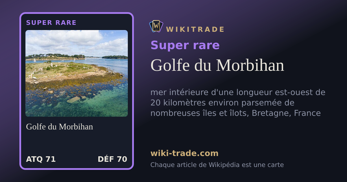 Golfe du Morbihan — carte Super rare