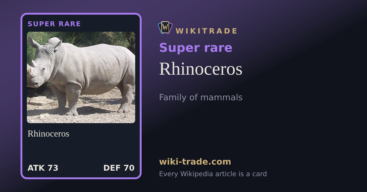 Rhinoceros — Super rare card