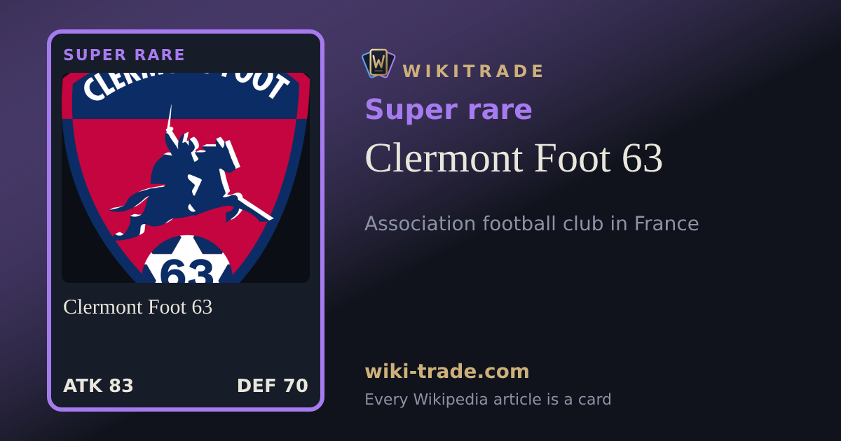 Clermont Foot 63 — Super rare card
