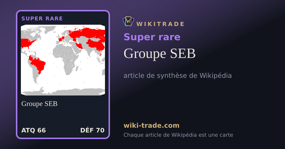 Groupe SEB — carte Super rare