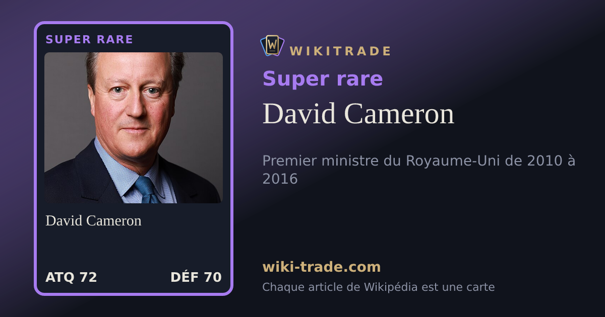 David Cameron — carte Super rare