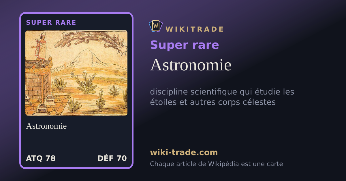 Astronomie — carte Super rare