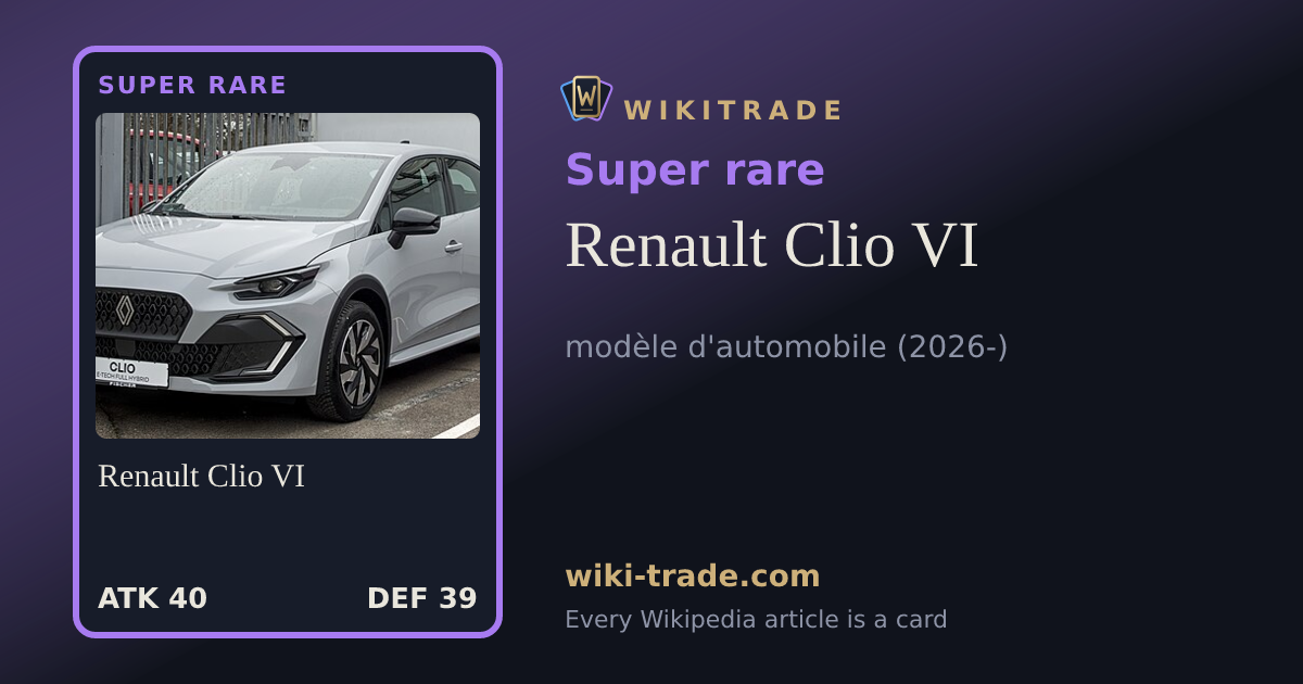 Renault Clio VI — Super rare card