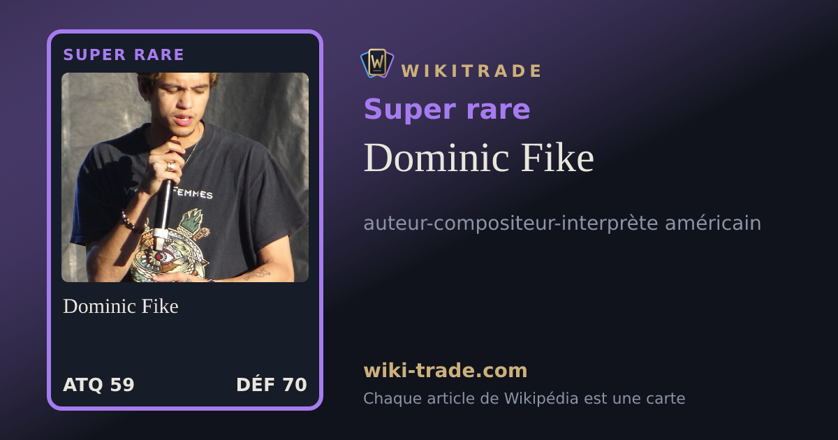 Dominic Fike — carte Super rare