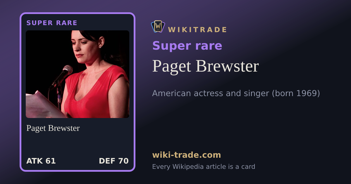Paget Brewster — Super rare card