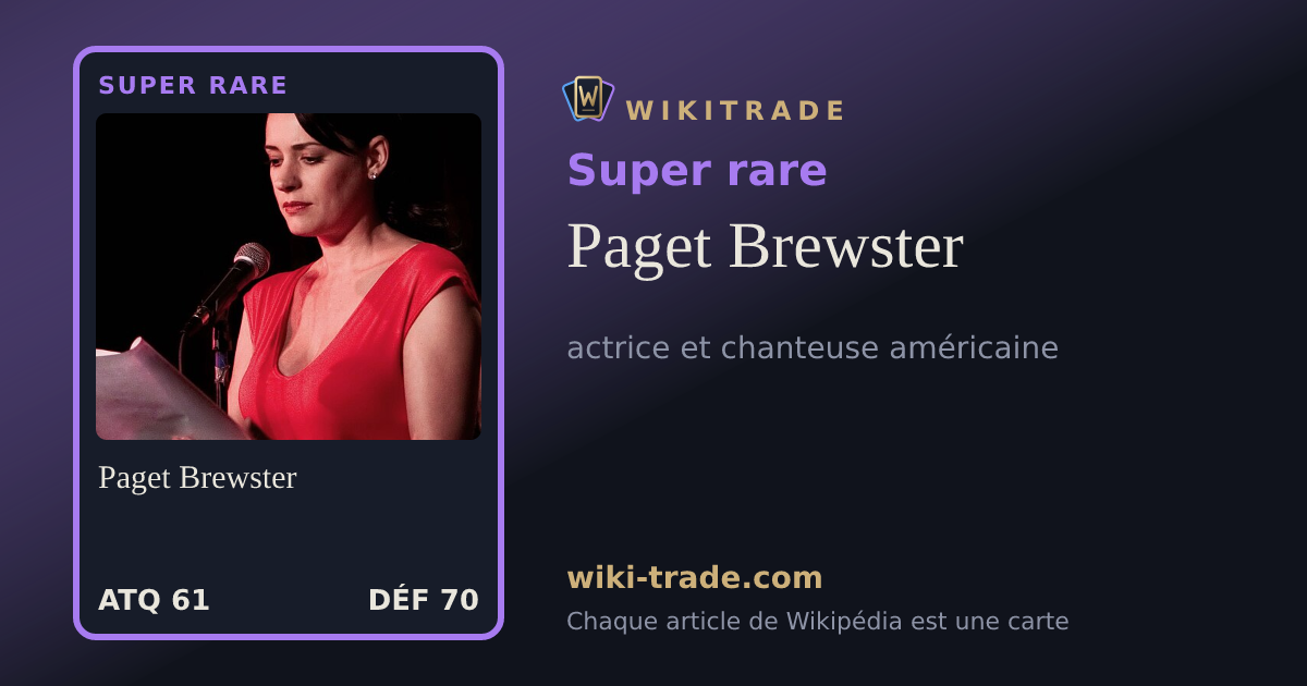 Paget Brewster — carte Super rare