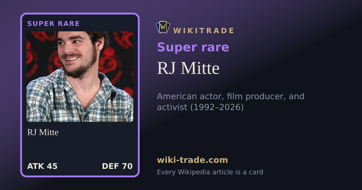 RJ Mitte — Super rare card