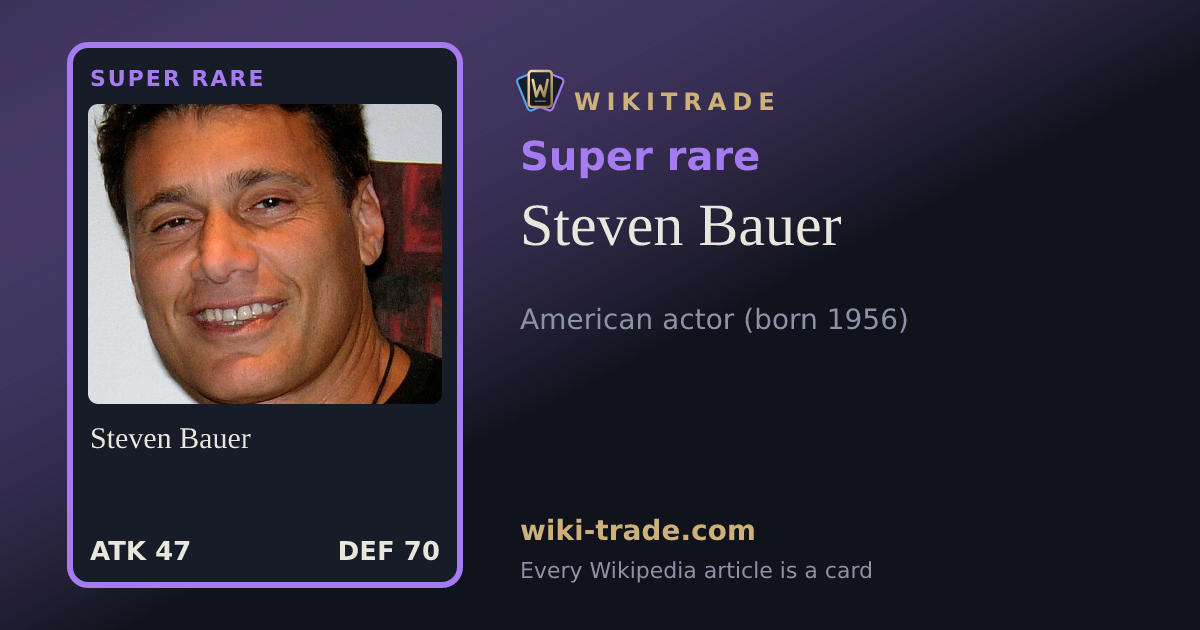 Steven Bauer — Super rare card
