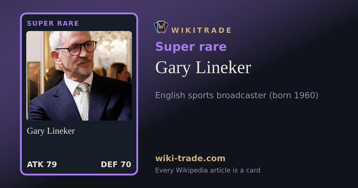 Gary Lineker — Super rare card