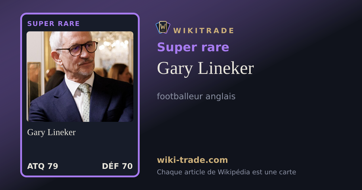 Gary Lineker — carte Super rare