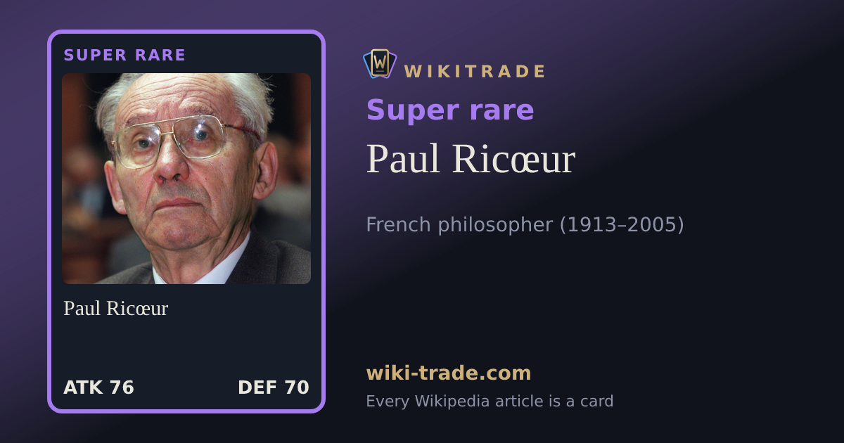 Paul Ricœur — Super rare card