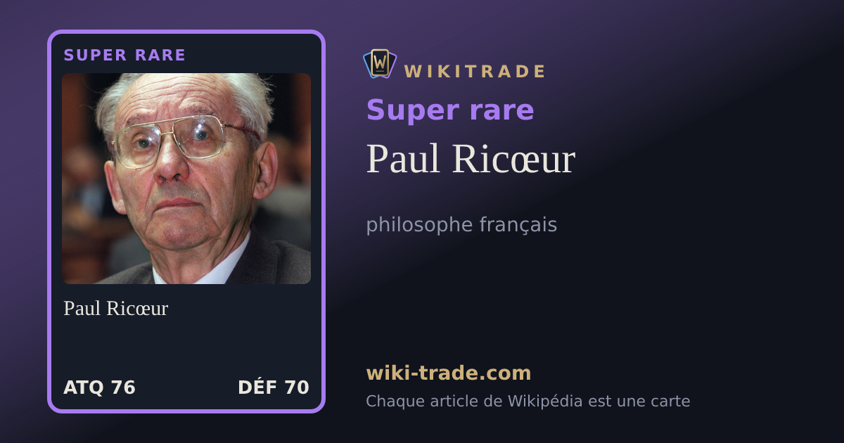 Paul Ricœur — carte Super rare
