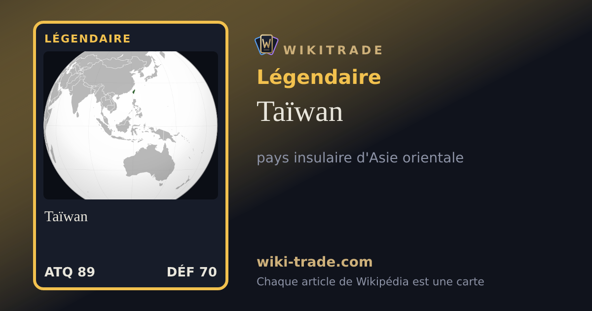 Taïwan — carte Légendaire