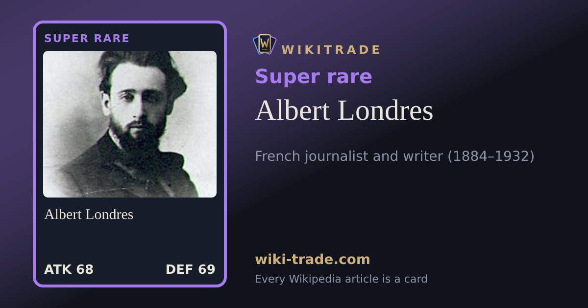 Albert Londres — Super rare card