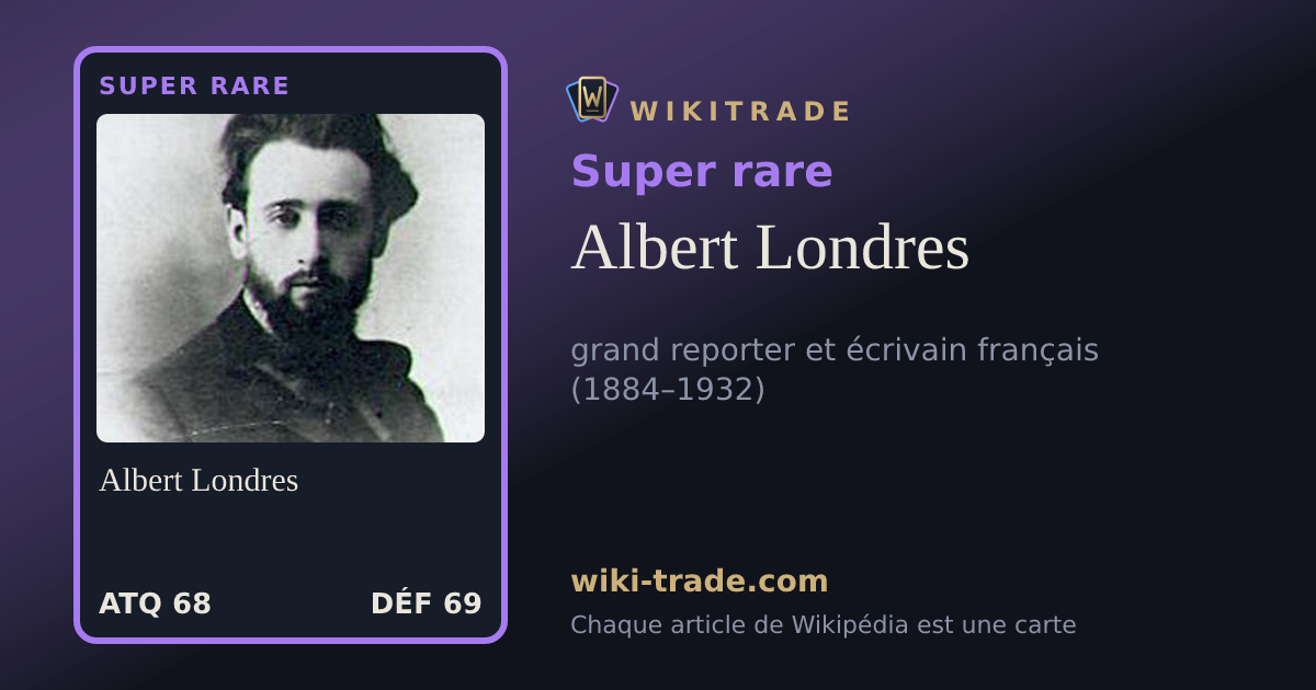 Albert Londres — carte Super rare
