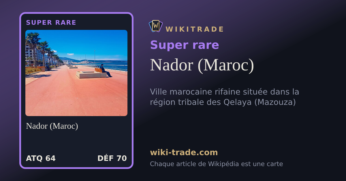 Nador (Maroc) — carte Super rare