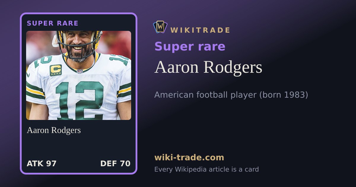 Aaron Rodgers — Super rare card